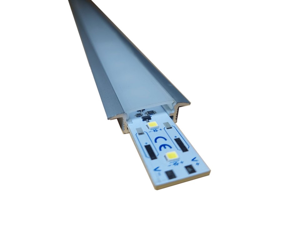D Tipi Sıva Altı Gömme Alüminyum LED Profil 200cm D Tipi Sıva Altı Gömme Alüminyum LED Profil 200cm