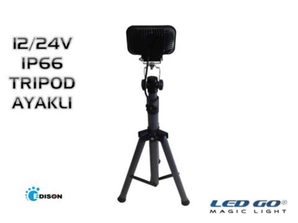 Led Go®PPS-30-24V 30W Taşıt tipi Tripod Ayaklı Led Projektör/spot 12/24Vdc