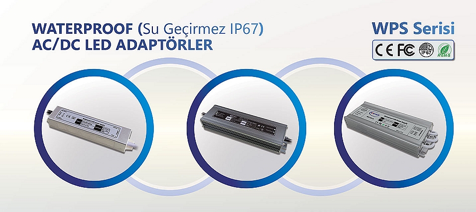 Waterproof AC/DC Led Adaptörler IP67 12VDC